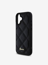 Guess PU Leather Quilted Zadní Kryt pro iPhone 16 Plus Black Handyhülle