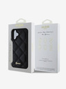 Guess PU Leather Quilted Zadní Kryt pro iPhone 16 Plus Black Handyhülle