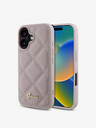 Guess PU Leather Quilted Zadní Kryt pro iPhone 16 Pink Handyhülle