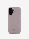 Guess PU Leather Quilted Zadní Kryt pro iPhone 16 Pink Handyhülle