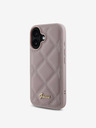 Guess PU Leather Quilted Zadní Kryt pro iPhone 16 Pink Handyhülle