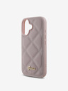 Guess PU Leather Quilted Zadní Kryt pro iPhone 16 Pink Handyhülle