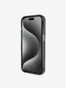 Guess IML Ringhalter Glitzer MagSafe Rückseite für iPhone 15 Pro Max Black Handyhülle