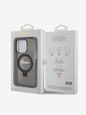 Guess IML Ringhalter Glitzer MagSafe Rückseite für iPhone 15 Pro Max Black Handyhülle