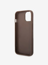 Guess Guess PU 4G Metall-Logo-Rückseite für iPhone 14 Braun