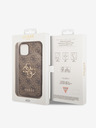 Guess Guess PU 4G Metall-Logo-Rückseite für iPhone 14 Braun