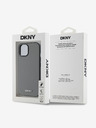 DKNY PU Leder Silber Metall Logo Magsafe Schutzhülle für iPhone 13 Grau DKNY