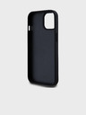 DKNY Schwarzes PU-Leder mit tonalem Streifenmuster für iPhone 15 Schwarz DKNY