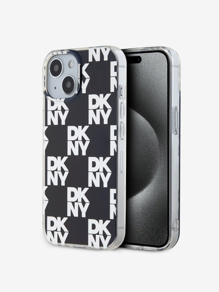 DKNY PC/TPU Checkered Pattern Back Cover für iPhone 14 Schwarz DKNY