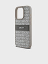 DKNY Rückseite für iPhone 14 Pro Beige DKNY aus PU-Leder mit tonalem Streifenmuster
