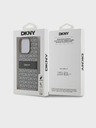 DKNY Rückseite für iPhone 14 Pro Beige DKNY aus PU-Leder mit tonalem Streifenmuster