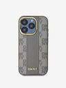 DKNY PU Leder Karomuster Magsafe Schutzhülle für iPhone 15 Pro Max Beige DKNY