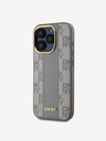 DKNY PU Leder Karomuster Magsafe Schutzhülle für iPhone 15 Pro Max Beige DKNY