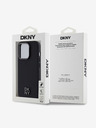 DKNY PU Leder Stack Logo Magsafe Back Cover für iPhone 14 Pro Schwarz DKNY