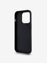 DKNY PU Leder Karomuster Magsafe Back Cover für iPhone 15 Pro Max Schwarz DKNY