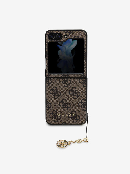 Guess Guess 4G Charm Schutzhülle für Samsung Galaxy Z Flip 5 Braun