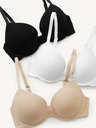 Marks & Spencer Marks & Spencer Set aus drei Push-up-BHs für Frauen in Beige, Weiß und Schwarz mit Bügeln