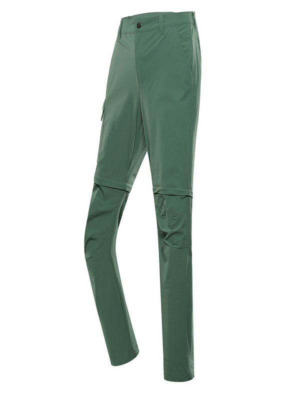 ALPINE PRO Herrenhose mit Wasserabweisung und abnehmbaren Beinen. ALPINE PRO NESC grün