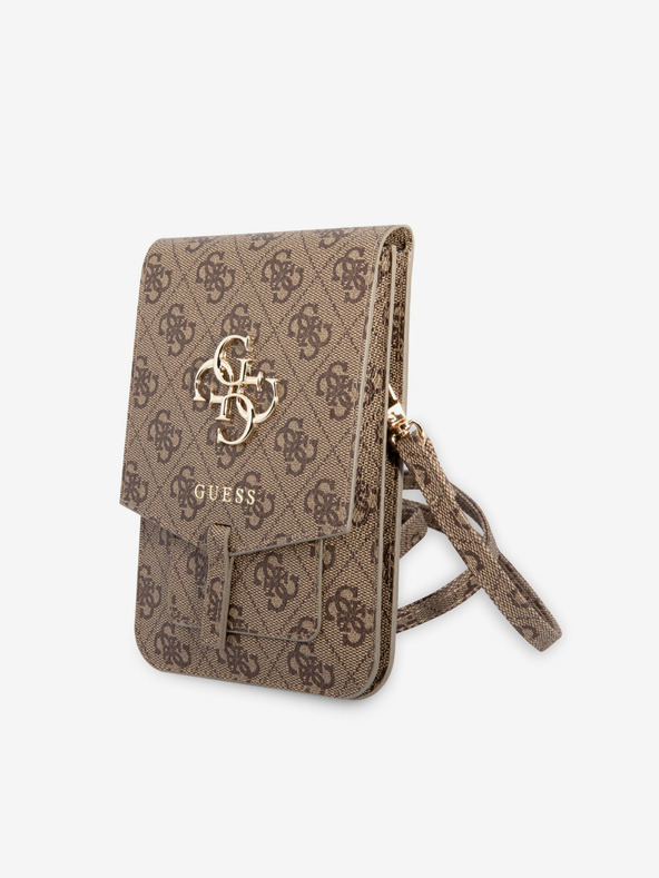 Guess Guess PU 4G Metall-Logo Handytasche Braun