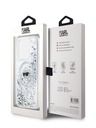 Karl Lagerfeld Karl Lagerfeld Liquid Glitter Karl Head MagSafe Back Cover für iPhone 15 Pro Max Transparent