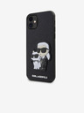 Karl Lagerfeld PU Saffiano Karl und Choupette NFT Back Cover für iPhone 11 Schwarz Karl Lagerfeld