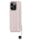 Karl Lagerfeld Karl Lagerfeld PU Saffiano Strass Charm Back Cover für iPhone 15 Pro Max Pink