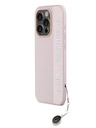 Karl Lagerfeld Karl Lagerfeld PU Saffiano Strass Charm Back Cover für iPhone 15 Pro Max Pink