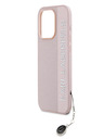 Karl Lagerfeld Karl Lagerfeld PU Saffiano Strass Charm Back Cover für iPhone 15 Pro Max Pink