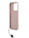 Karl Lagerfeld Karl Lagerfeld PU Saffiano Strass Charm Back Cover für iPhone 15 Pro Max Pink