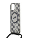 Karl Lagerfeld Karl Lagerfeld IML Monogram Crossbody K&CH Heads MagSafe Back Cover für iPhone 15 Schwarz