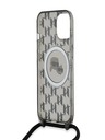 Karl Lagerfeld Karl Lagerfeld IML Monogram Crossbody K&CH Heads MagSafe Back Cover für iPhone 15 Schwarz