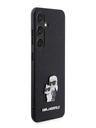 Karl Lagerfeld PU Saffiano Metall Karl und Choupette Schutzhülle für Samsung Galaxy S24 Schwarz Karl Lagerfeld