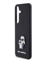 Karl Lagerfeld PU Saffiano Metall Karl und Choupette Schutzhülle für Samsung Galaxy S24 Schwarz Karl Lagerfeld
