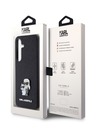 Karl Lagerfeld PU Saffiano Metall Karl und Choupette Schutzhülle für Samsung Galaxy S24 Schwarz Karl Lagerfeld