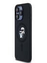 Karl Lagerfeld Flüssigsilikon Karl und Choupette Magsafe Schutzhülle für iPhone 15 Pro Max Schwarz Karl Lagerfeld