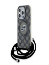 Karl Lagerfeld Karl Lagerfeld IML Monogram Crossbody K&CH Heads MagSafe Back Cover für iPhone 15 Pro Max Schwarz