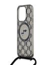Karl Lagerfeld Karl Lagerfeld IML Monogram Crossbody K&CH Heads MagSafe Back Cover für iPhone 15 Pro Max Schwarz