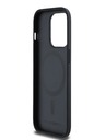 Karl Lagerfeld PU Leder Monogramm Metall Logo Magsafe Back Cover für iPhone 14 Pro Max Schwarz Karl Lagerfeld
