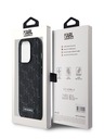 Karl Lagerfeld PU Leder Monogramm Metall Logo Magsafe Back Cover für iPhone 14 Pro Max Schwarz Karl Lagerfeld