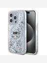 Karl Lagerfeld Karl Lagerfeld Liquid Glitter Karl Head MagSafe Back Cover für iPhone 15 Pro Transparent