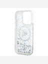 Karl Lagerfeld Karl Lagerfeld Liquid Glitter Karl Head MagSafe Back Cover für iPhone 15 Pro Transparent