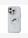Karl Lagerfeld Karl Lagerfeld IML K&CH Heads Metallrahmen MagSafe Back Cover für iPhone 15 Pro Max Transparent