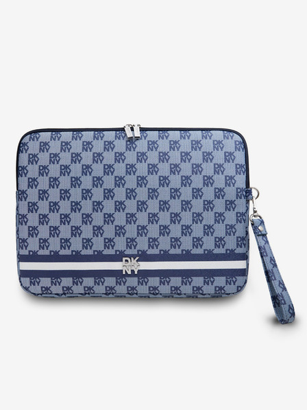 DKNY DKNY PU Leder Karomuster und Streifen Notebook Hülle 13/14 Blau"