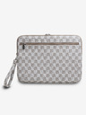 DKNY DKNY PU Leder Karomuster und Streifen Notizbuchhülle 13/14 Beige"
