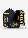 BAAGL  Schwarzes Schulset - Rucksack, Mäppchen und Tasche Baagl Skate Gold