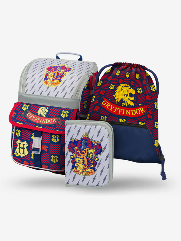 BAAGL  Rot-blaues Schulset - Aktentasche, Federmäppchen, Tasche Baagl Zippy Harry Potter Gryffindor