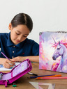 BAAGL  Lila Schulmappe mit Beschlägen Baagl Unicorn Kingdom