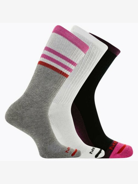 Merrell Cushioned Cotton Stripe Crew Socken 3 Paar