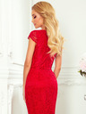 numoco Spitzenkleid mit Ausschnitt - Rot Numoco