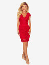 numoco Spitzenkleid mit Ausschnitt - Rot Numoco